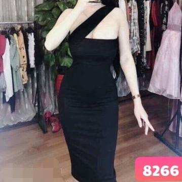 Đầm body cúp chéo vai