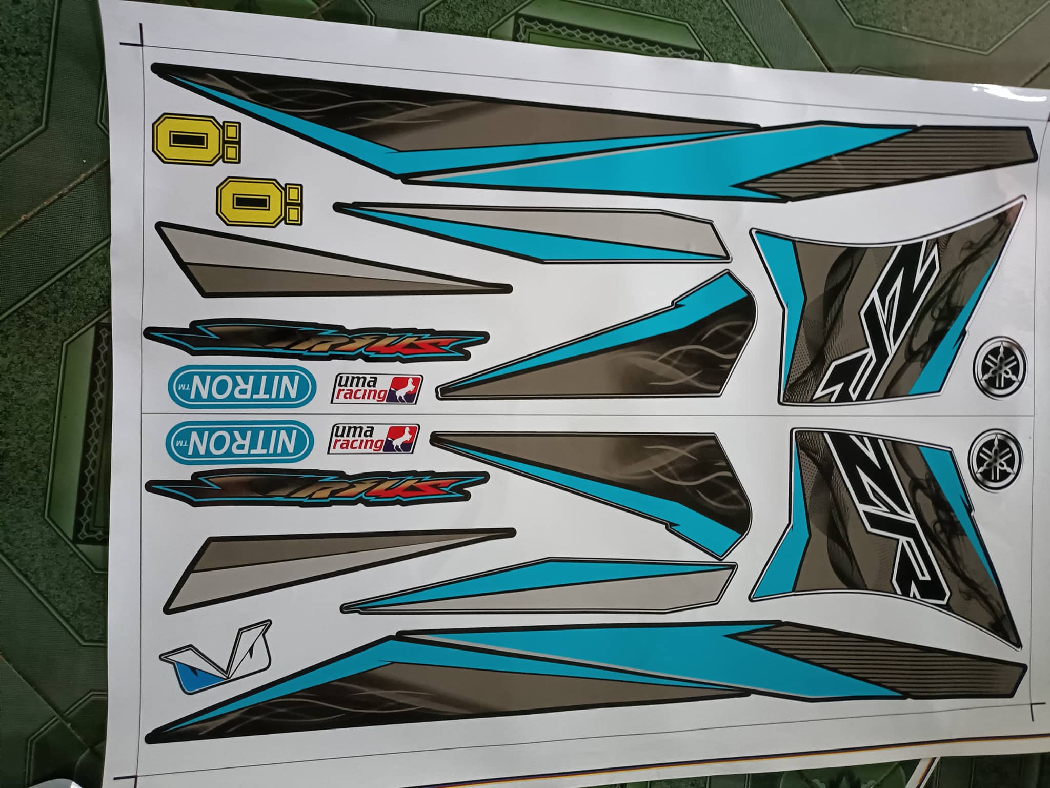 Tem rời sirius Fi ZR xanh đen