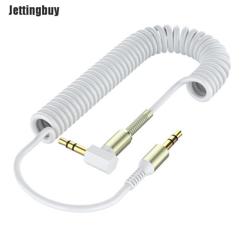 Jettingbuy 3.5mm Male to Male Aux Cable Cord L-Shaped Right Angle Car Audio Headphone Jack