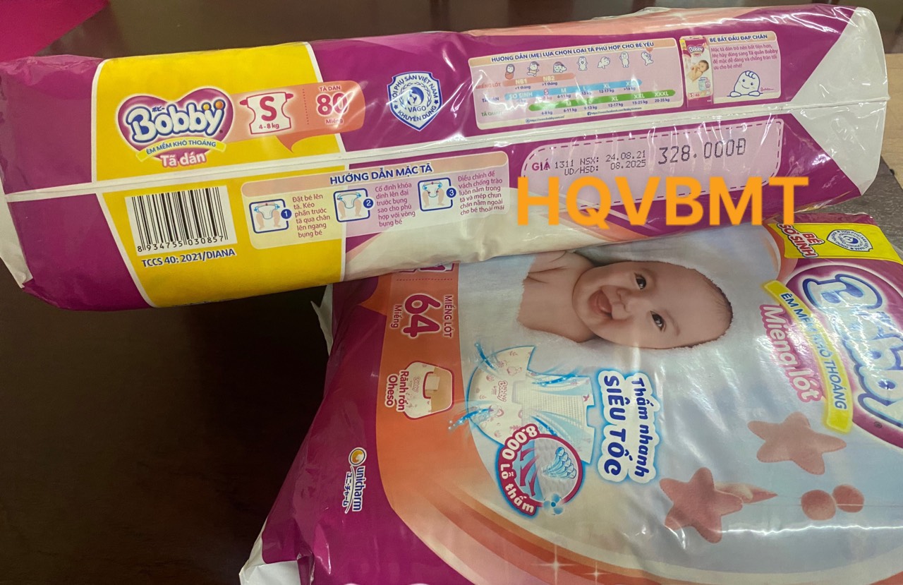 [Chính Hãng] Tã Dán Bobby Sơ Sinh S80 miếng cho bé 4-8kg