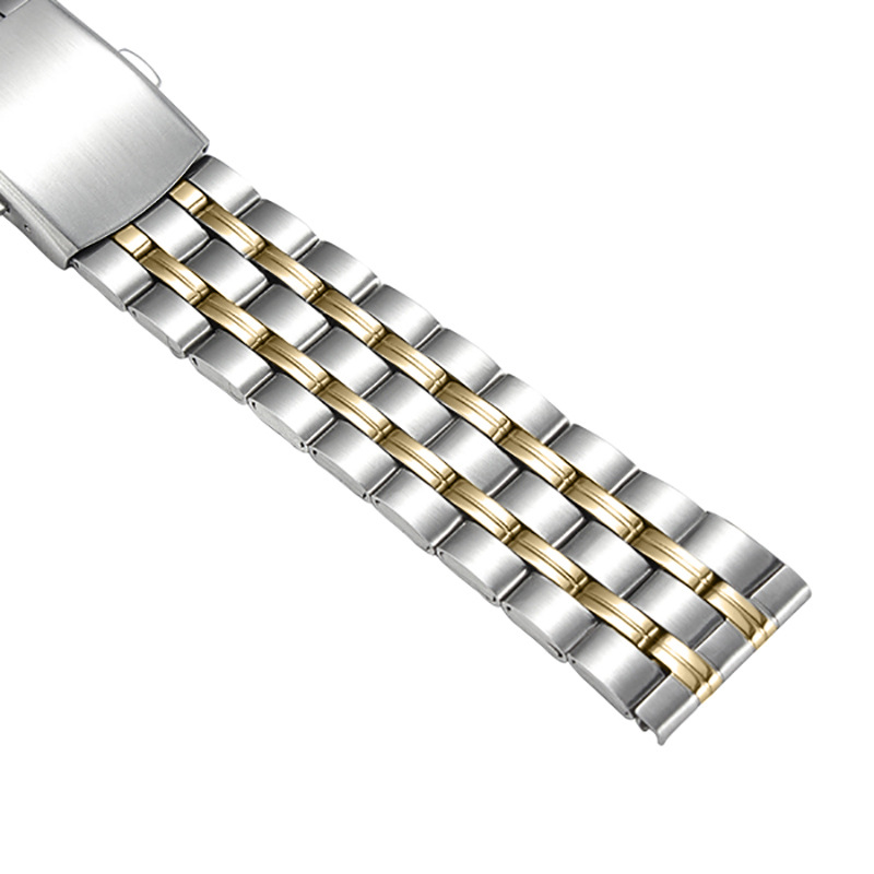 Dây đeo đồng hồ thép không gỉ 5 khớp mới G01 size 20/22mm
