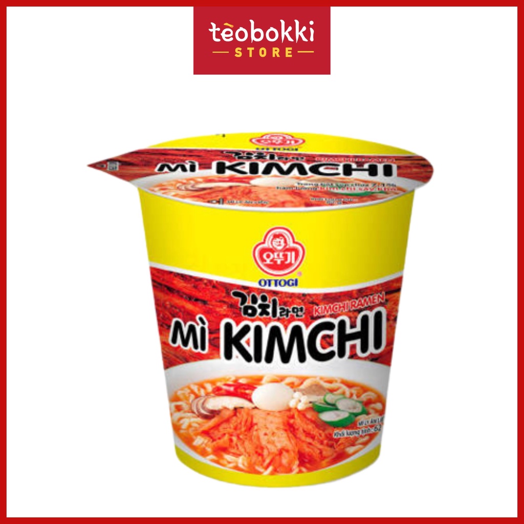 Mì kimchi Ottogi ly 62g, tô 105g