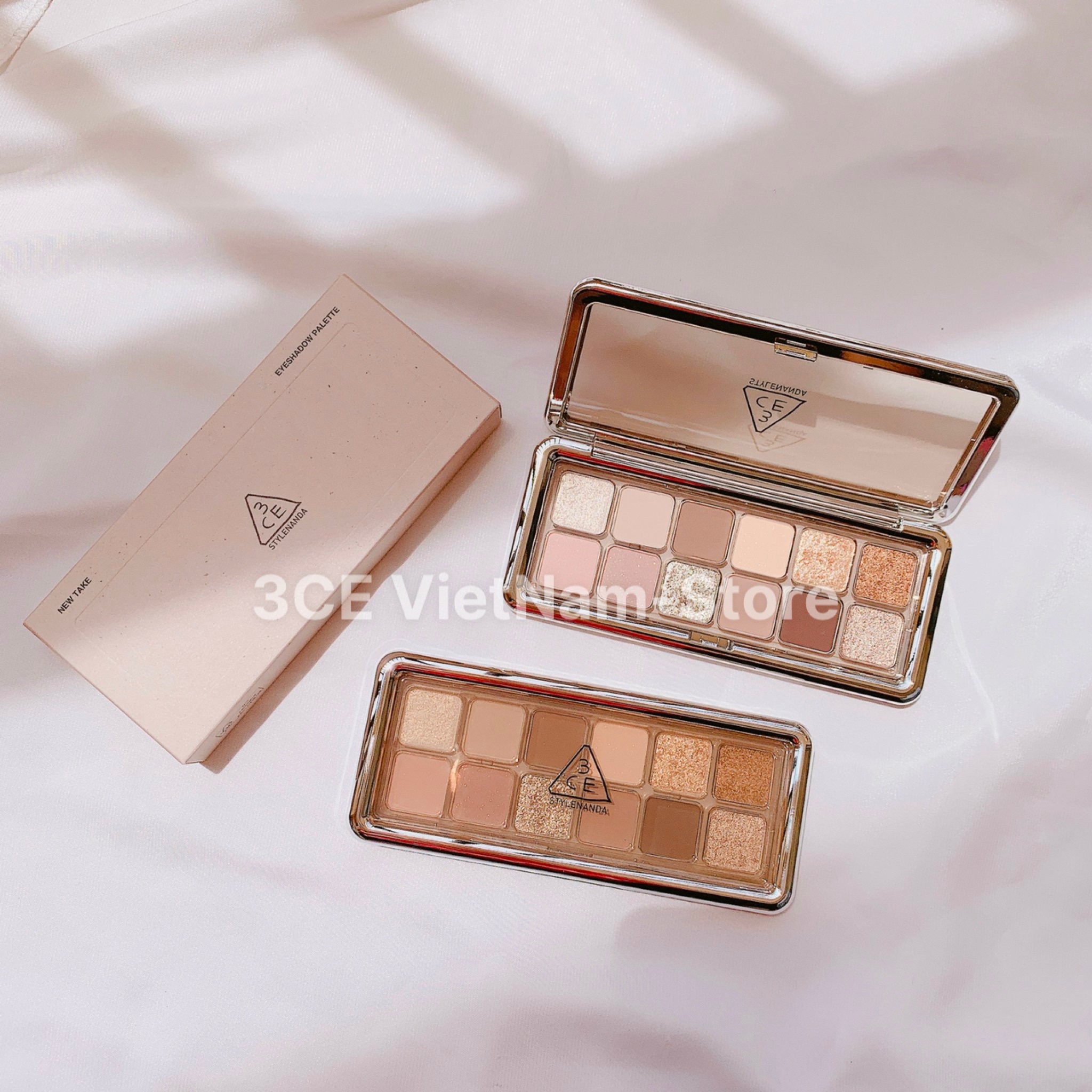 Phấn Mắt 12 Ô 3CE New Take Eyeshadow Palette (Motion Frame - Raw Neutrals - Creative Filter)
