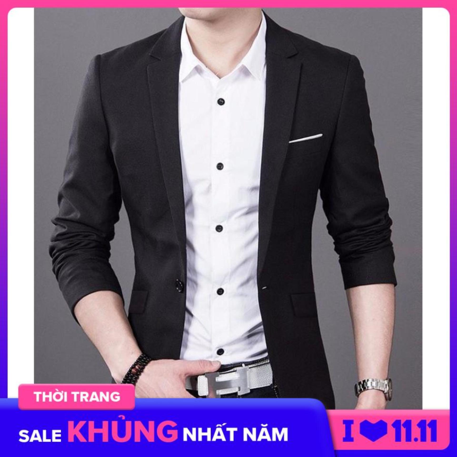 [HCM][Giá Chất] Áo Khoác Vest Ôm Body Màu Đen