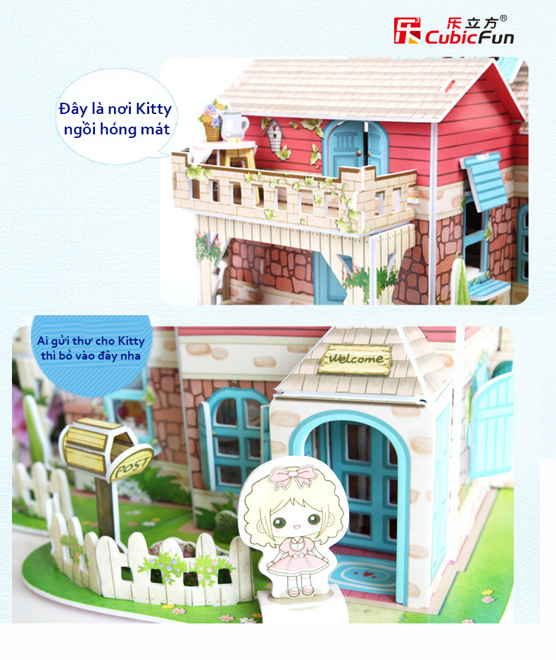 Mô hình giấy 3D CubicFun - Sweet Villa - P615h