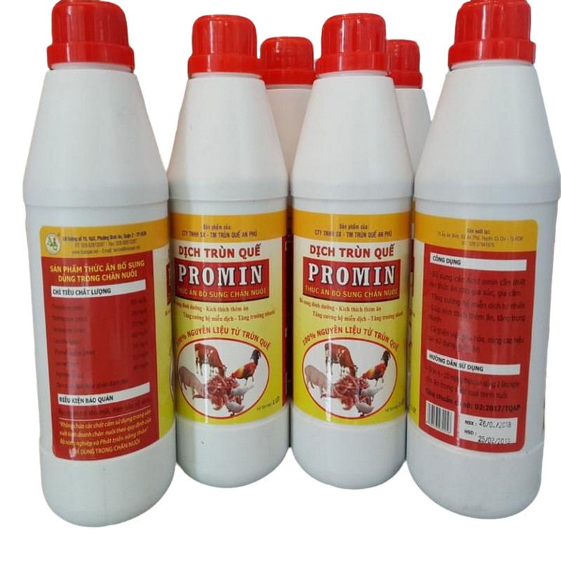 DỊCH TRÙN QUẾ PROMIN DÙNG CHO HEO CHAI 1 LIT