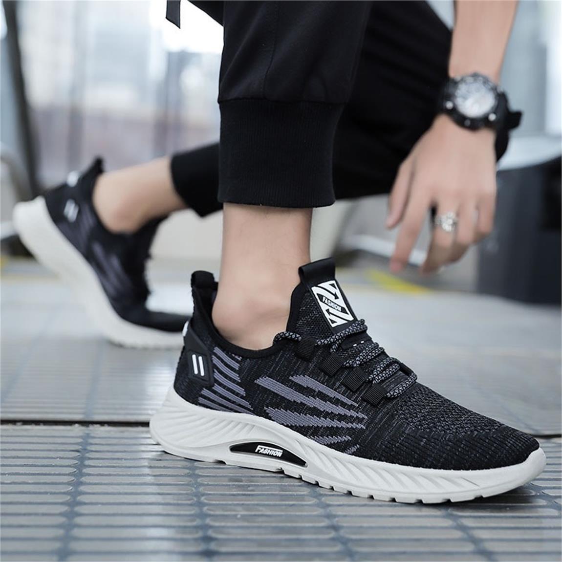 Giày thể thao nam mwc 5417 - giày thể thao nam phối sọc thể thao, sneaker nam cổ thấp năng động cá tính