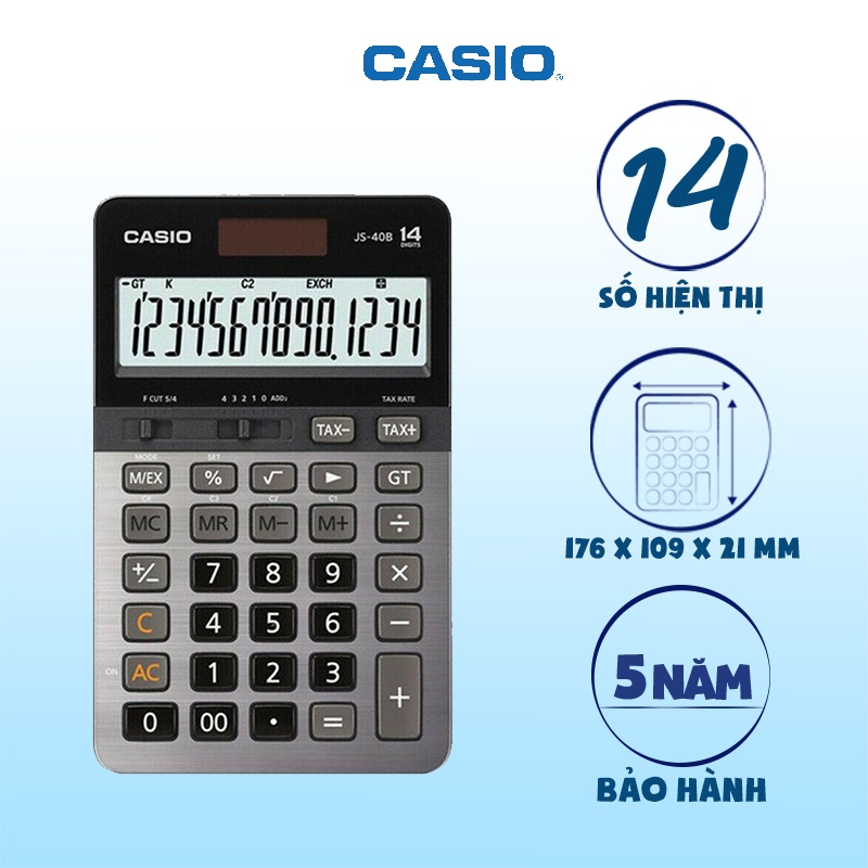 [Chính hãng] Máy tính để bàn Casio JS 40B/máy tính văn phòng