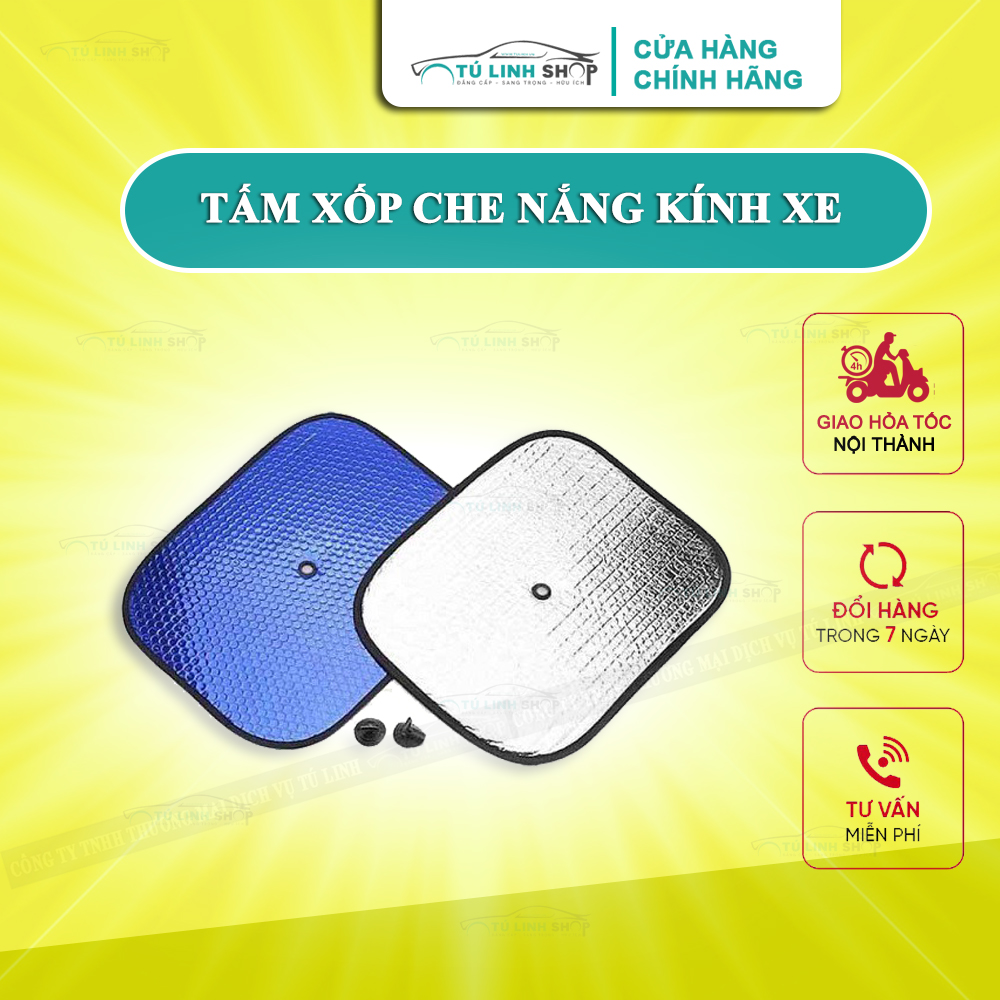Tấm che nắng ô tô hút kính tráng nhôm cách nhiệt phản quang