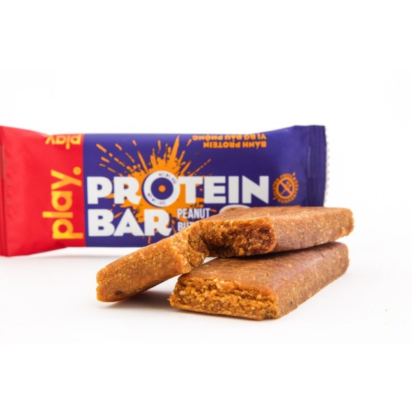 Bánh Protein [FREESHIP] Bánh Ăn Vặt Giảm Cân Play Protein Bar - Bánh Ăn Kiêng Vị Bơ Đậu Phộng SP5