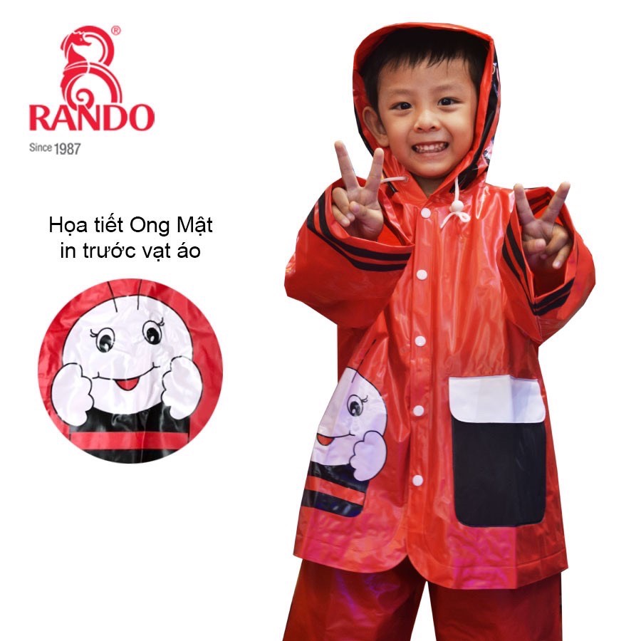 Áo mưa bộ trẻ em cao cấp Rando