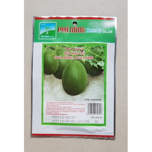 Hạt giống dưa hấu nụ - dưa hồng dưa canh - Phú Nông 3gr/gói
