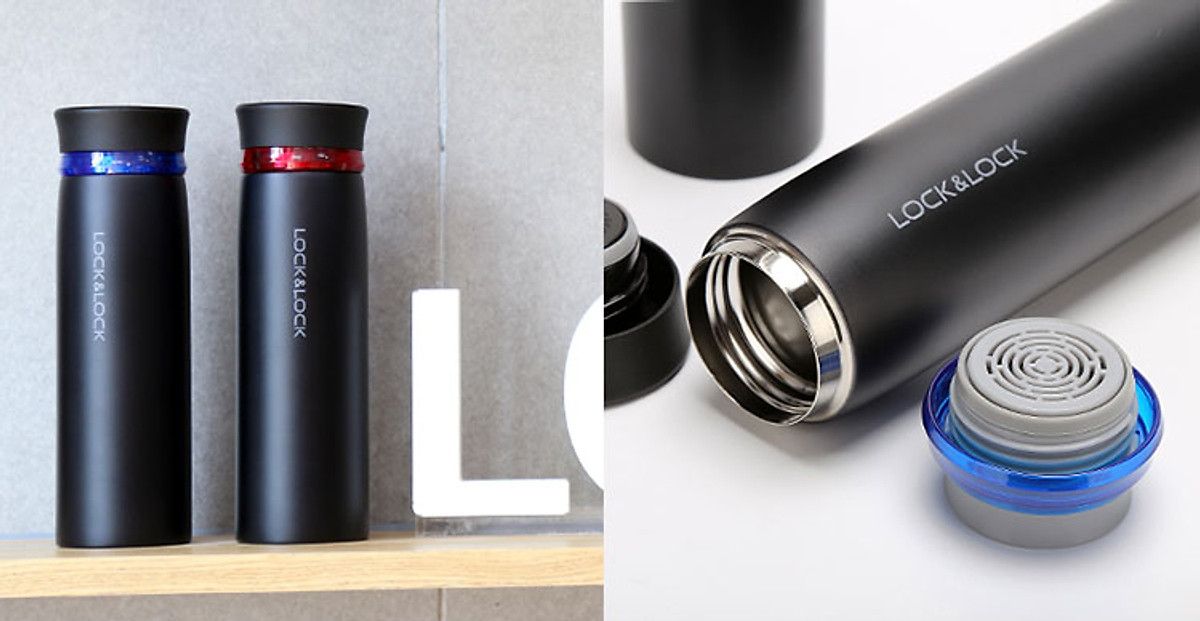 [HCM]Bình giữ nhiệt Lock&Lock Feather Light 450ml LHC4131BKR