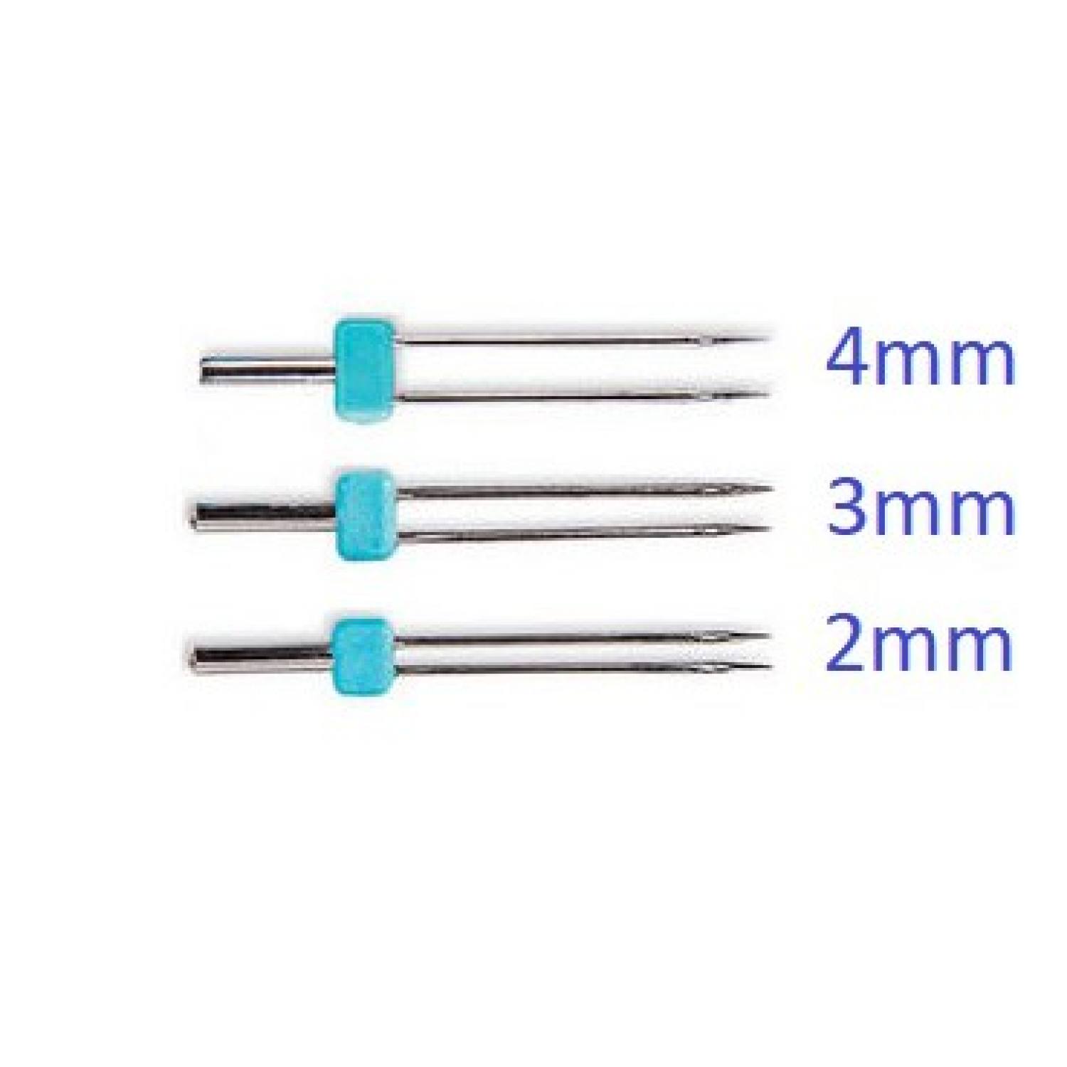 Bộ kim đôi dùng cho máy may gia đình (3 chiếc: 2mm, 3mm, 4mm)