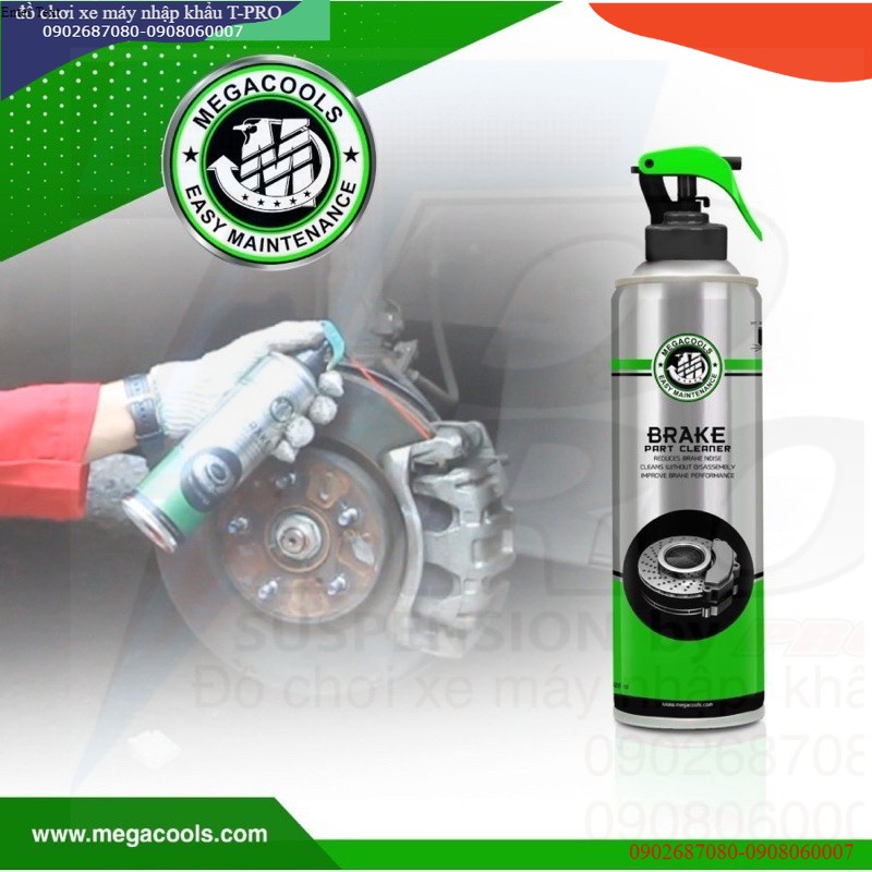 Chai vệ sinh heo thắng & phanh đĩa megacools 500ml