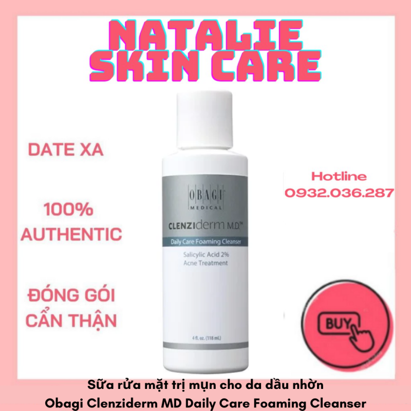Sữa Rửa Mặt Ngăn Ngừa Mụn Dành Cho Da Dầu Obagi Clenziderm MD Daily Care Foaming Cleanser 118ml giá rẻ