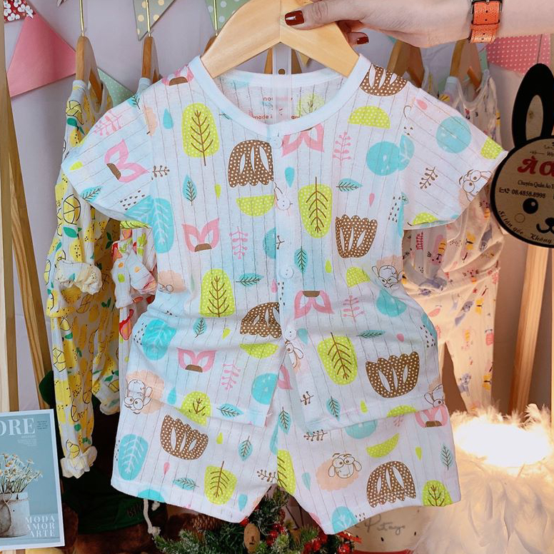 Bộ cotton giấy siêu mát cho bé 4-16kg
