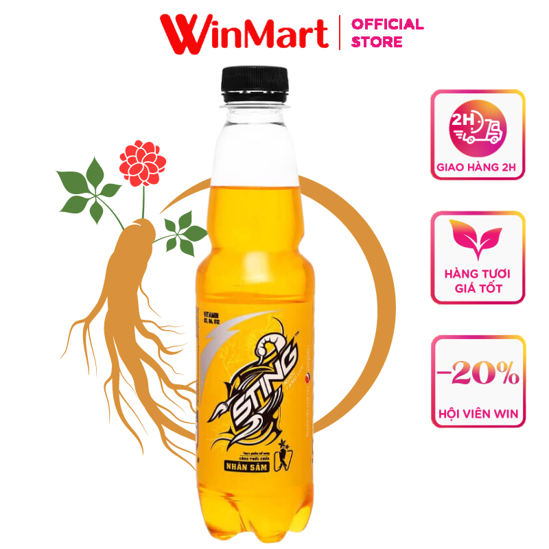 - Nước tăng lực nhân sâm Sting chai 330ml