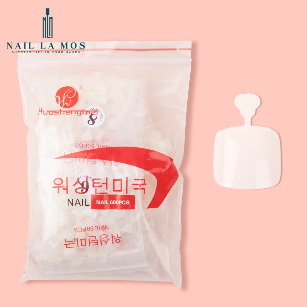 Móng úp chân HSM chính hãng phom chuẩn - Túi 600 móng ốp giả đủ size