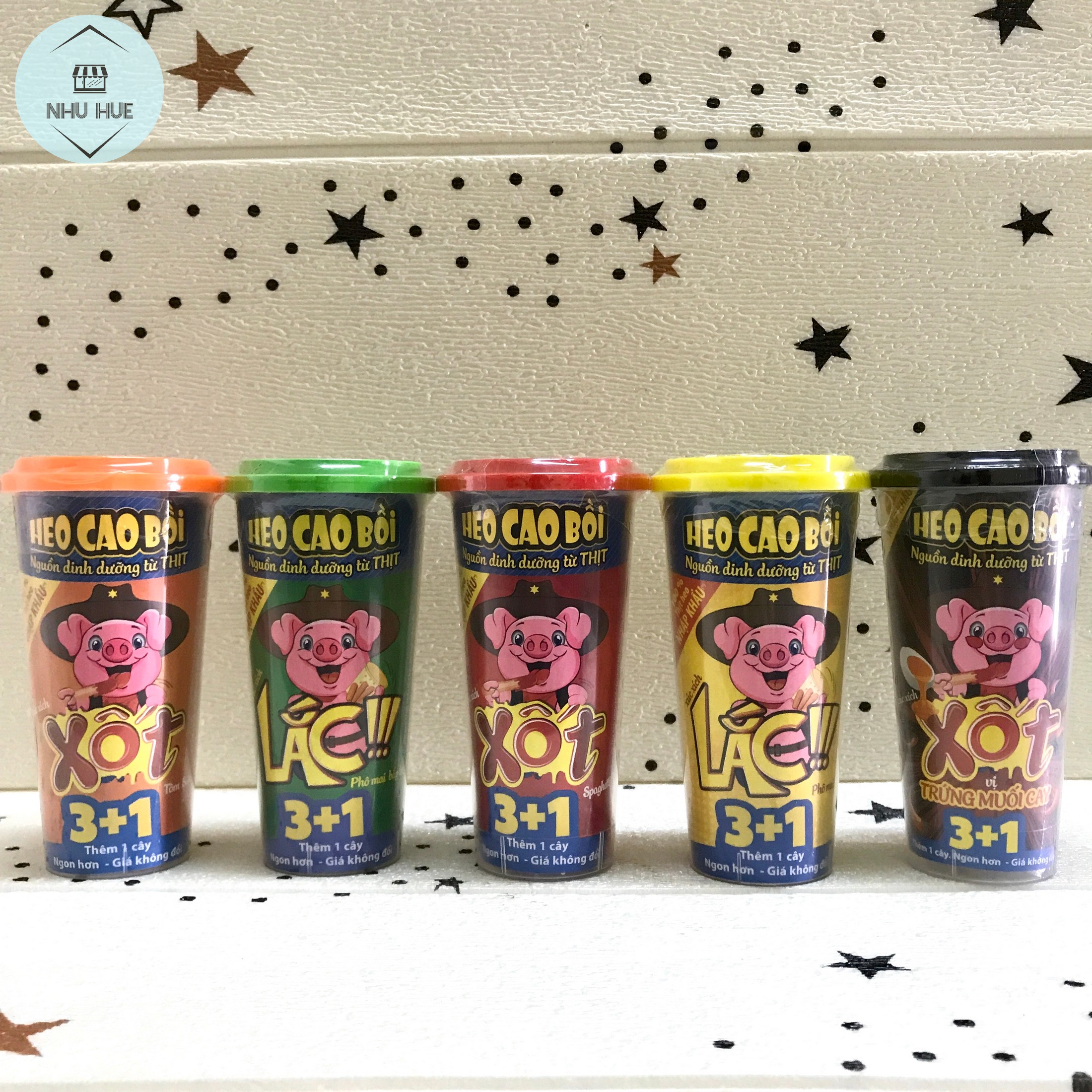 Xúc xích lắc Heo Cao Bồi (5 hộp x 4 cây x 16g)
