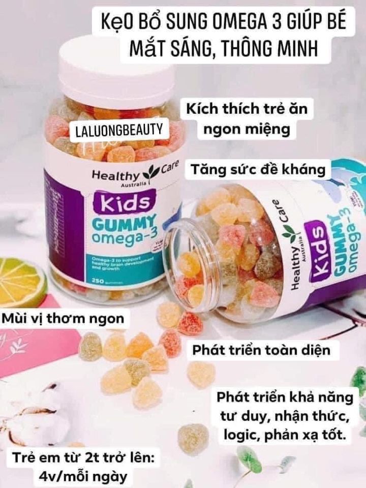 🍬 KẸO GUMMIES HEALTHY CARE OMEGA 3