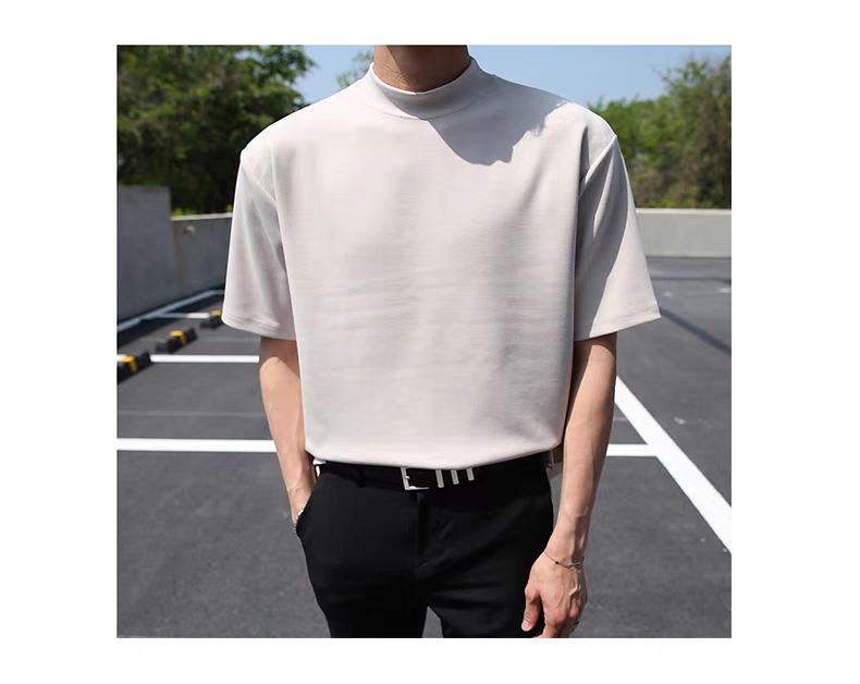 Áo thun Unisex Cổ cao ôm CUDDLE HIGH COLLAR |GRU|