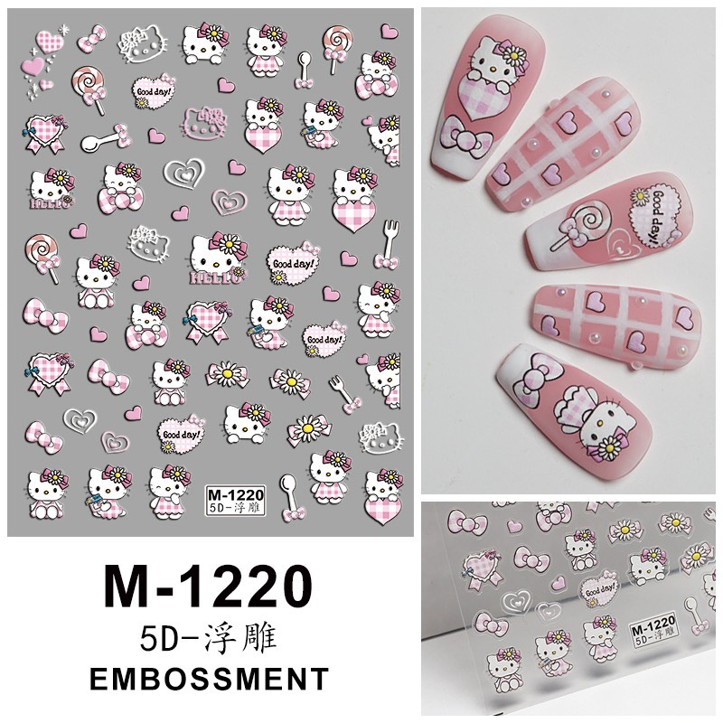 (Hàng mới về) Stick 5D, Stick lụa dễ thương dành cho Nail