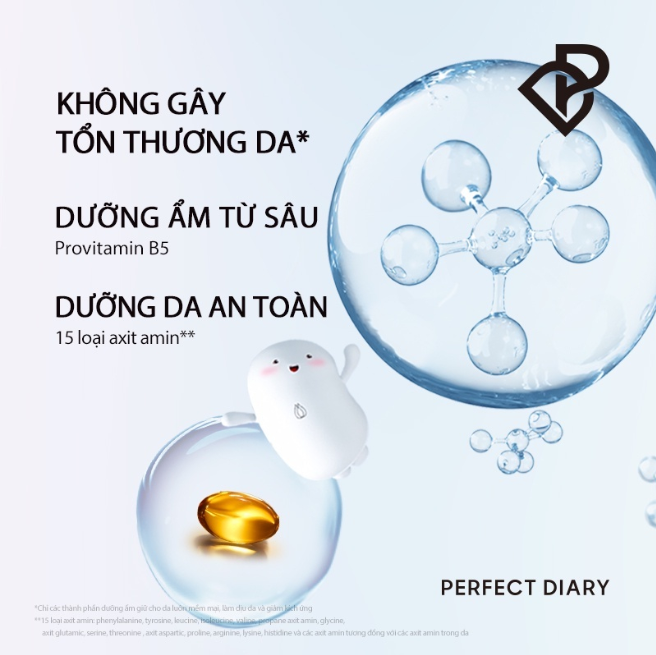 Nước Tẩy Trang Perfect Diary AMINO ACID Làm Sạch Sâu Dịu Nhẹ Giảm Kích Ứng 50ML VM Cosmetic