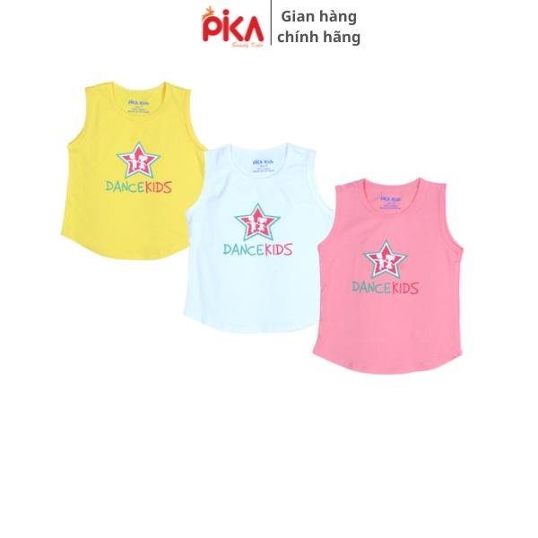 Áo thun ba lỗ cho bé gái -Pika kids - in sao chất liệu cotton