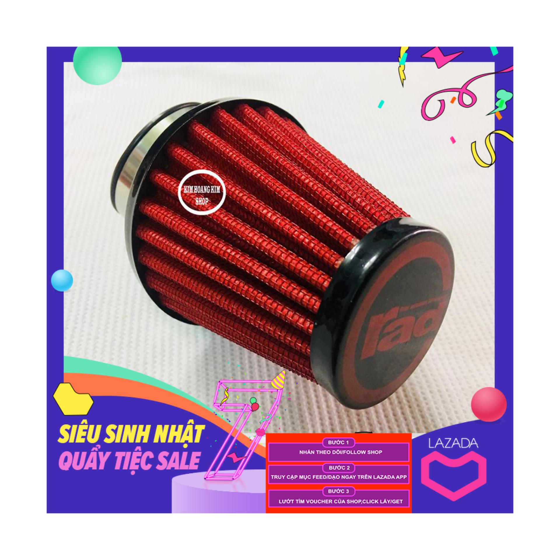 LỌC GIÓ (Pô e) Rad dành cho xe Họng gió 38.. 48mm Kim hoàng kim