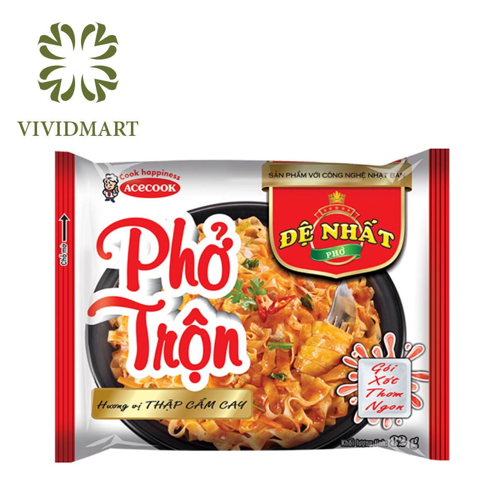 - ACECOOK - Stir-fried De Nhat Pho Instant Noodle 2 flavours: Beef Flavour and Spicy Chop suey Flavour