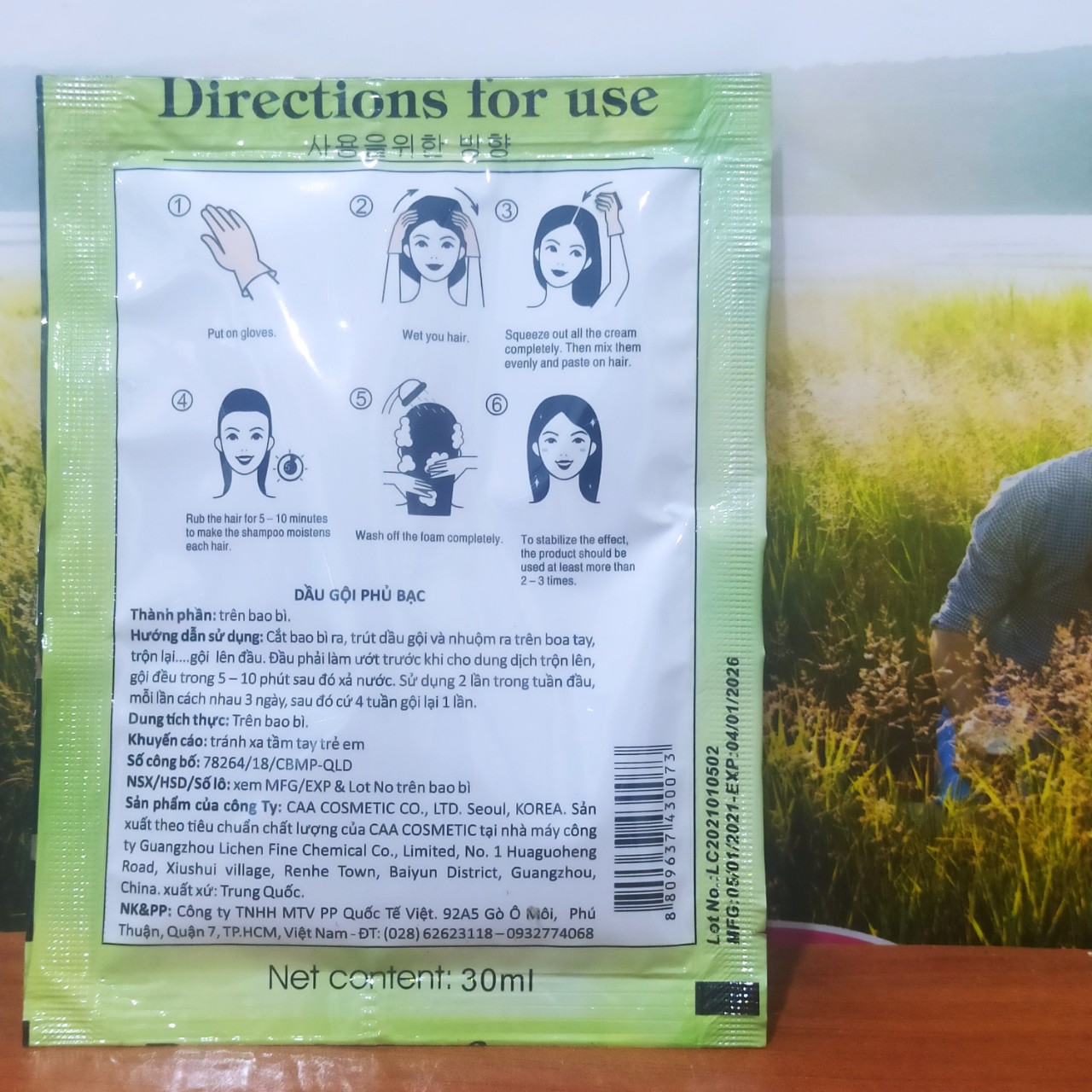 Dầu Gội Phủ Bạc Shihi - nhuộm tóc ĐEN