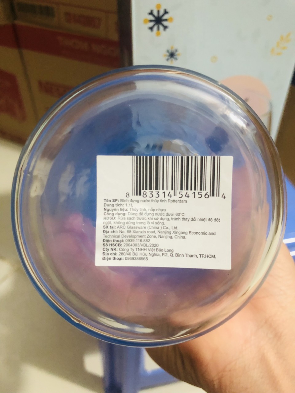 Bộ 1 bình và 1 ly thủy tinh Luminarc