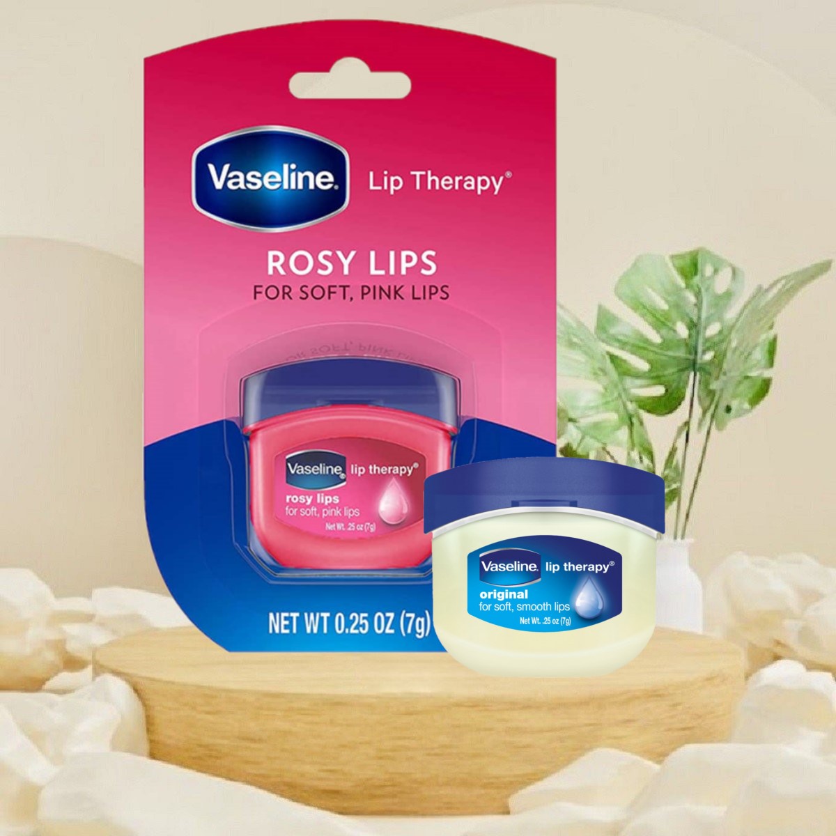 Sáp Dưỡng Môi Vaseline Dưỡng Ẩm Đa Nắng Giúp Môi Hồng Xinh, Giảm Khô Nẻ Vaseline Lip Therapy Rosy | Original 7g