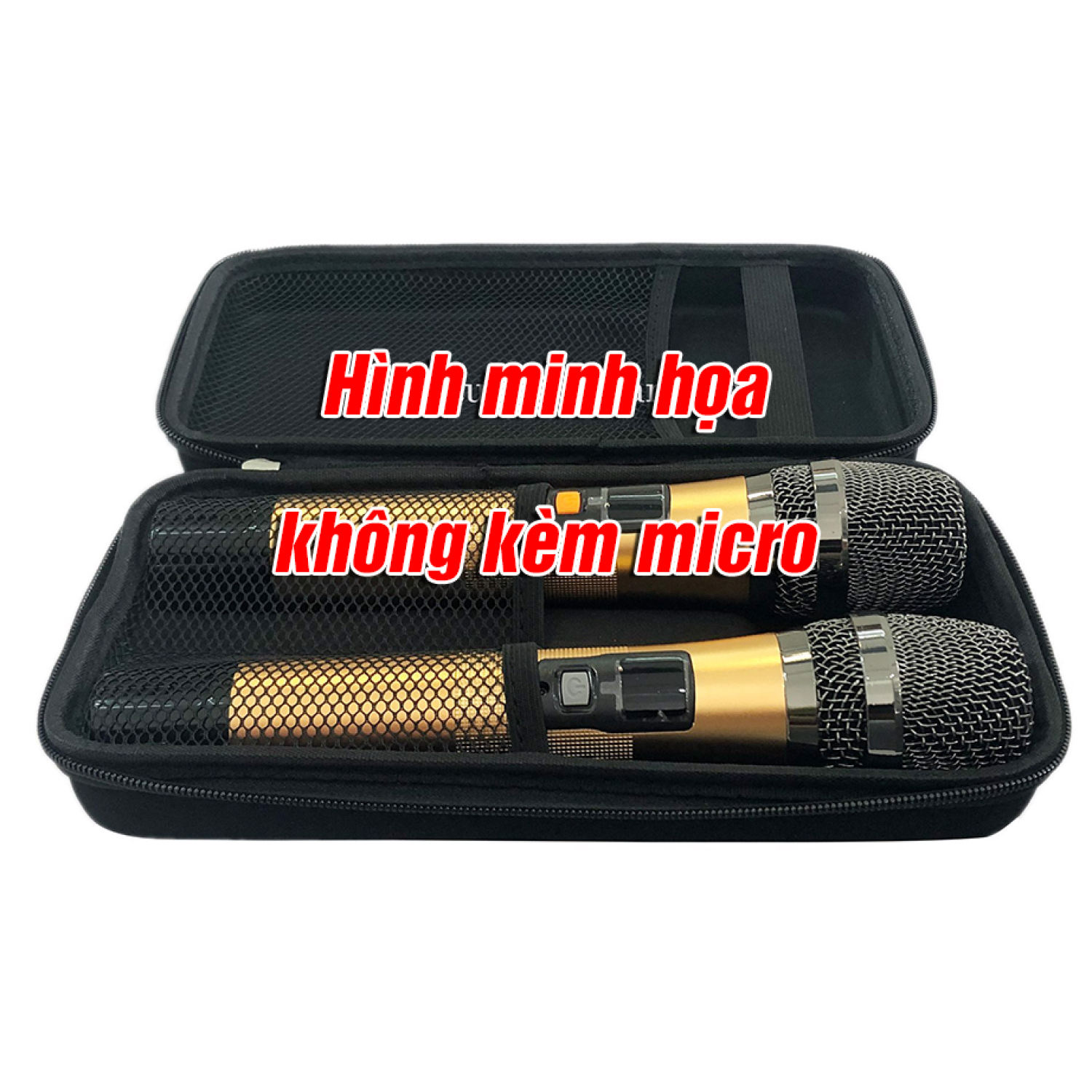Hộp đựng 2 micro không dây đa năng , hộp micro , bao da nỉ đựng micro, túi đựng micro đa năng cho loa kéo , dàn micro không dây gia đình.