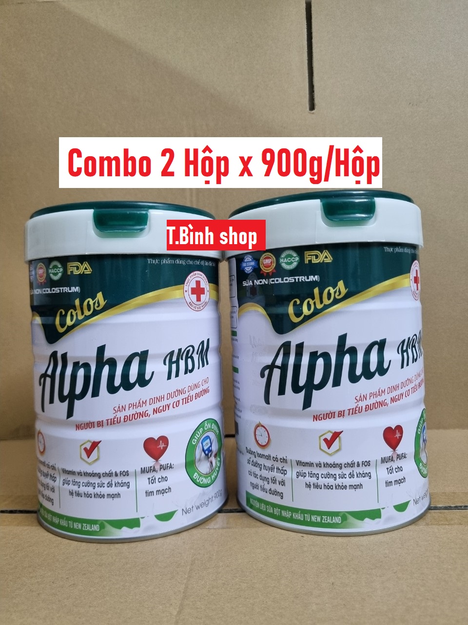 [Combo 2hộp 900g, HSD 2026] Sữa non ALPHA HBM dành cho người tiểu đường.