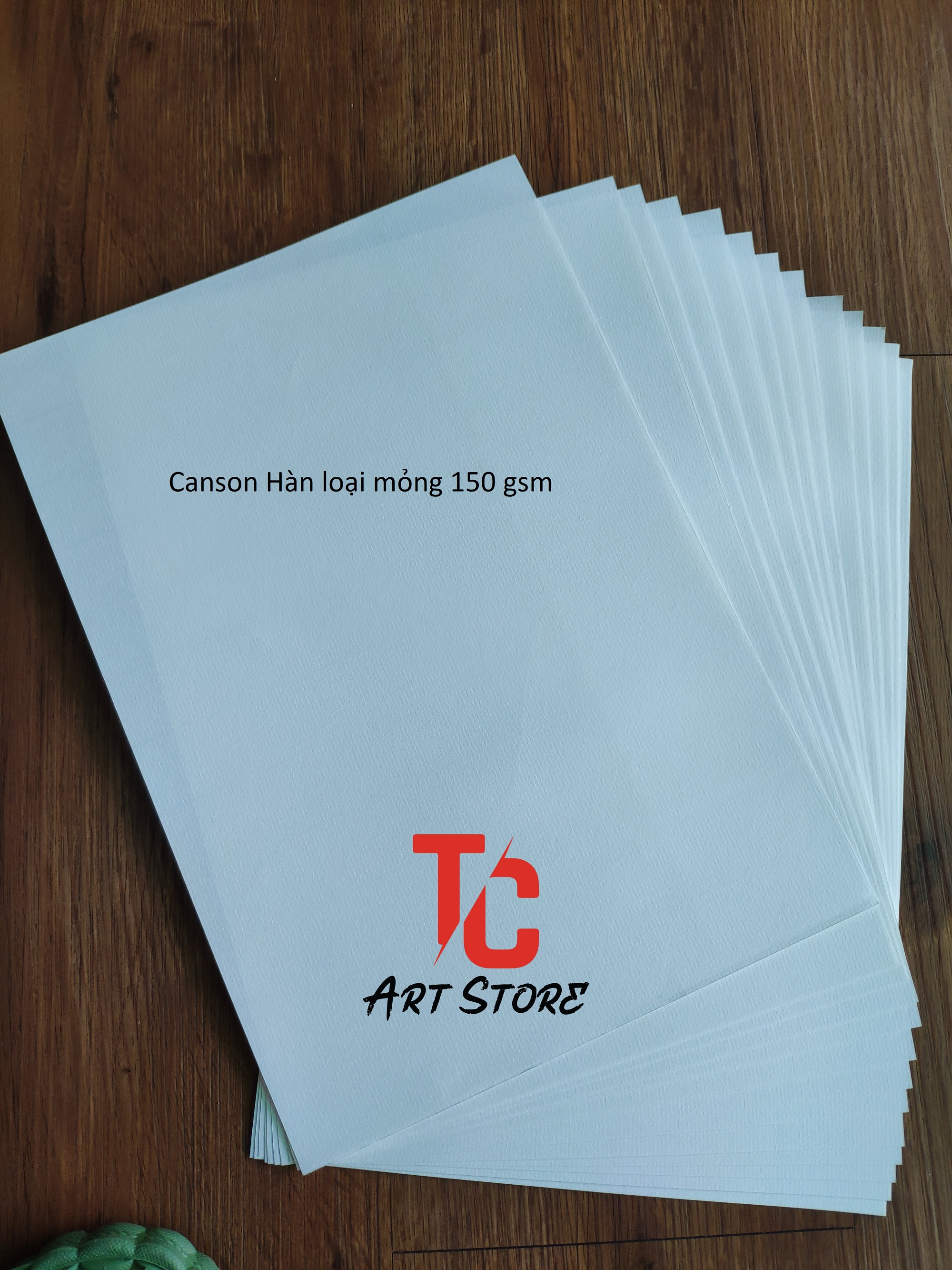 [TC Art Store] Giấy canson Hàn (truyền thống) Vân ngang khổ A3, A4 Loại Mỏng 150gsm