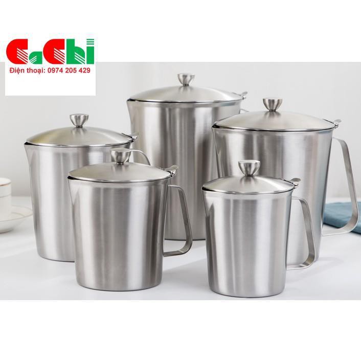 Ca Inox Chia Vạch 1000ML Có Nắp