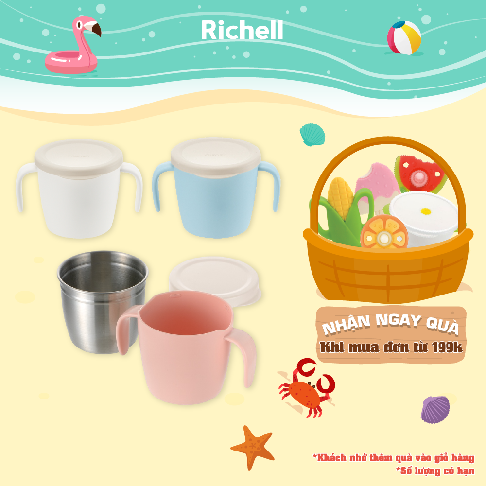Cốc inox 2 tay cầm RICHELL TLI | Baby