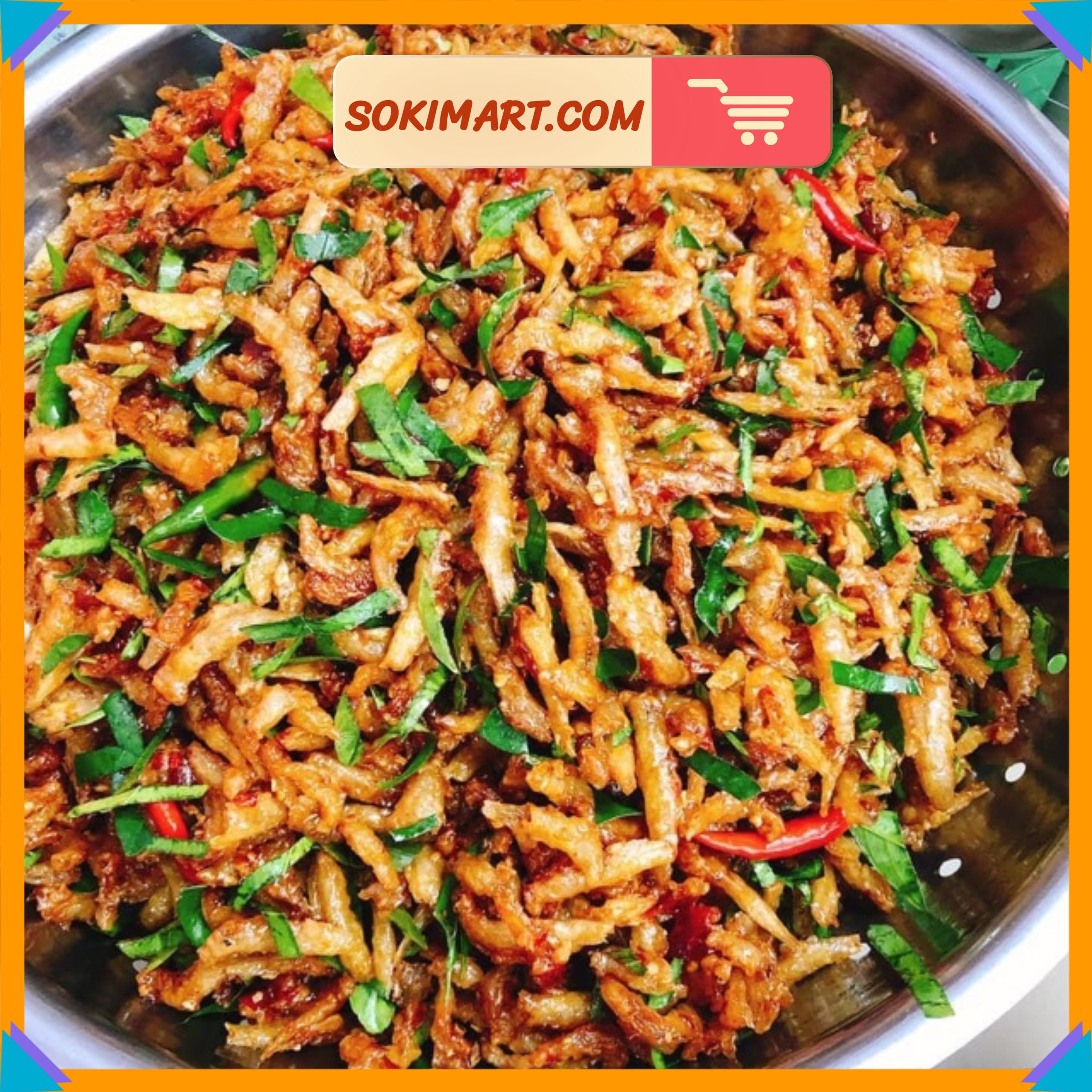 Cá cơm rim tỏi ớt - 250g