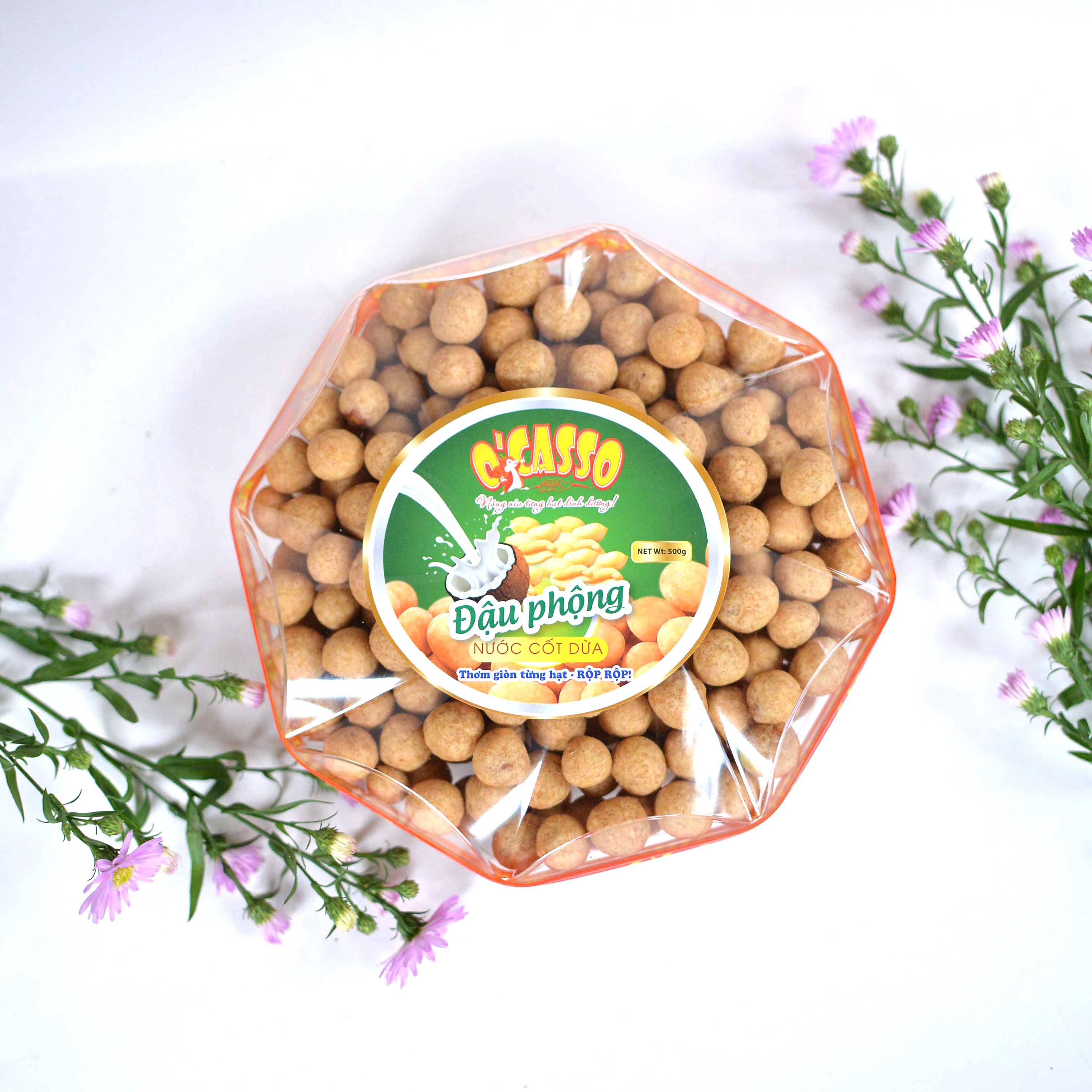 Đậu phộng nước cốt dừa (đậu phộng da cá) O'Casso thơm ngon, béo ngậy