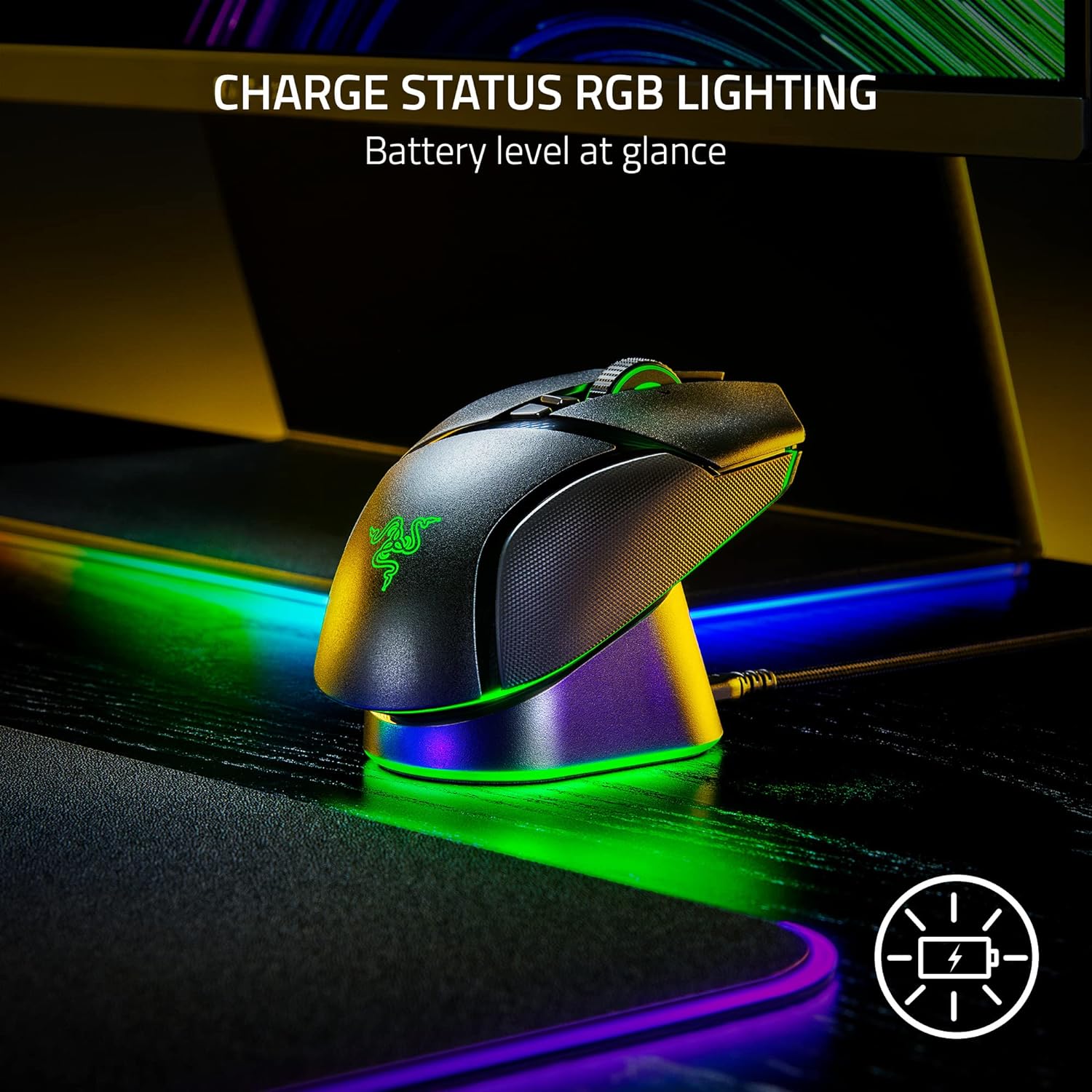 Razer Mouse Dock Pro - Wireless Mouse Charging Dock with Integrated 8K Hz Transceiver (Bộ sạc chuột) | Magnetic Wireless Charging | Integrated HyperPolling 8K Hz Transceiver | Anti