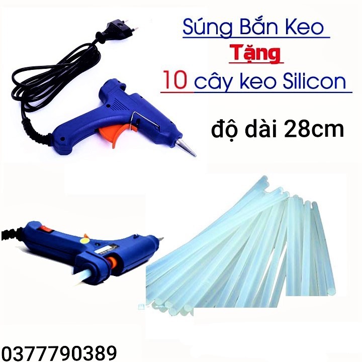 [HCM]súng bắn keo tặng 10 keo nến