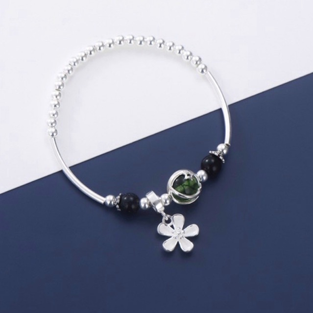 [S925] Charm bạc treo bông hoa - MH165
