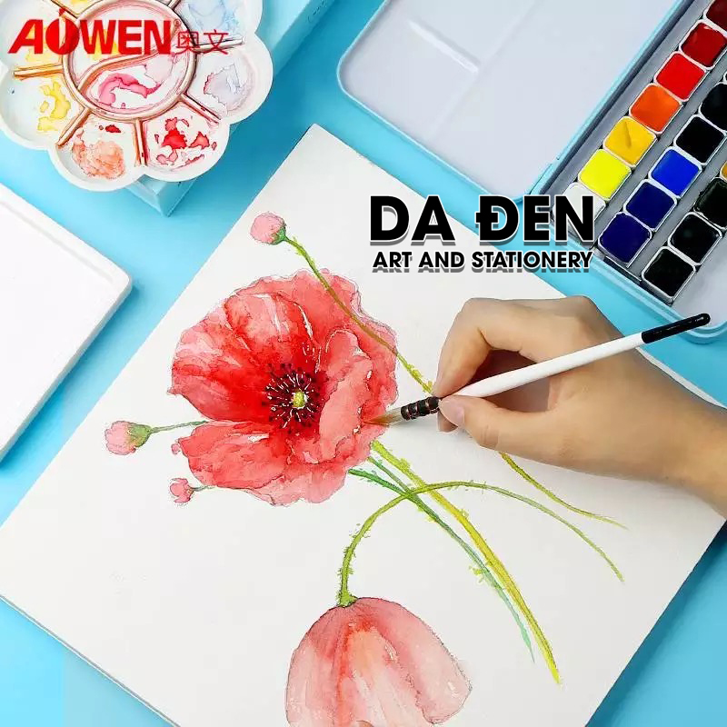 [DA ĐEN] Màu nước OWIN Hộp Sắt 24/36 Màu
