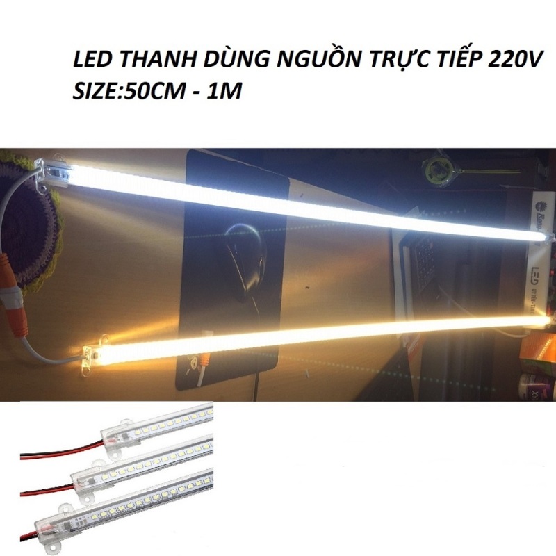 LED THANH ĐIỆN TRỰC TIẾP 220V DÀI 50CM VÀ 100CM