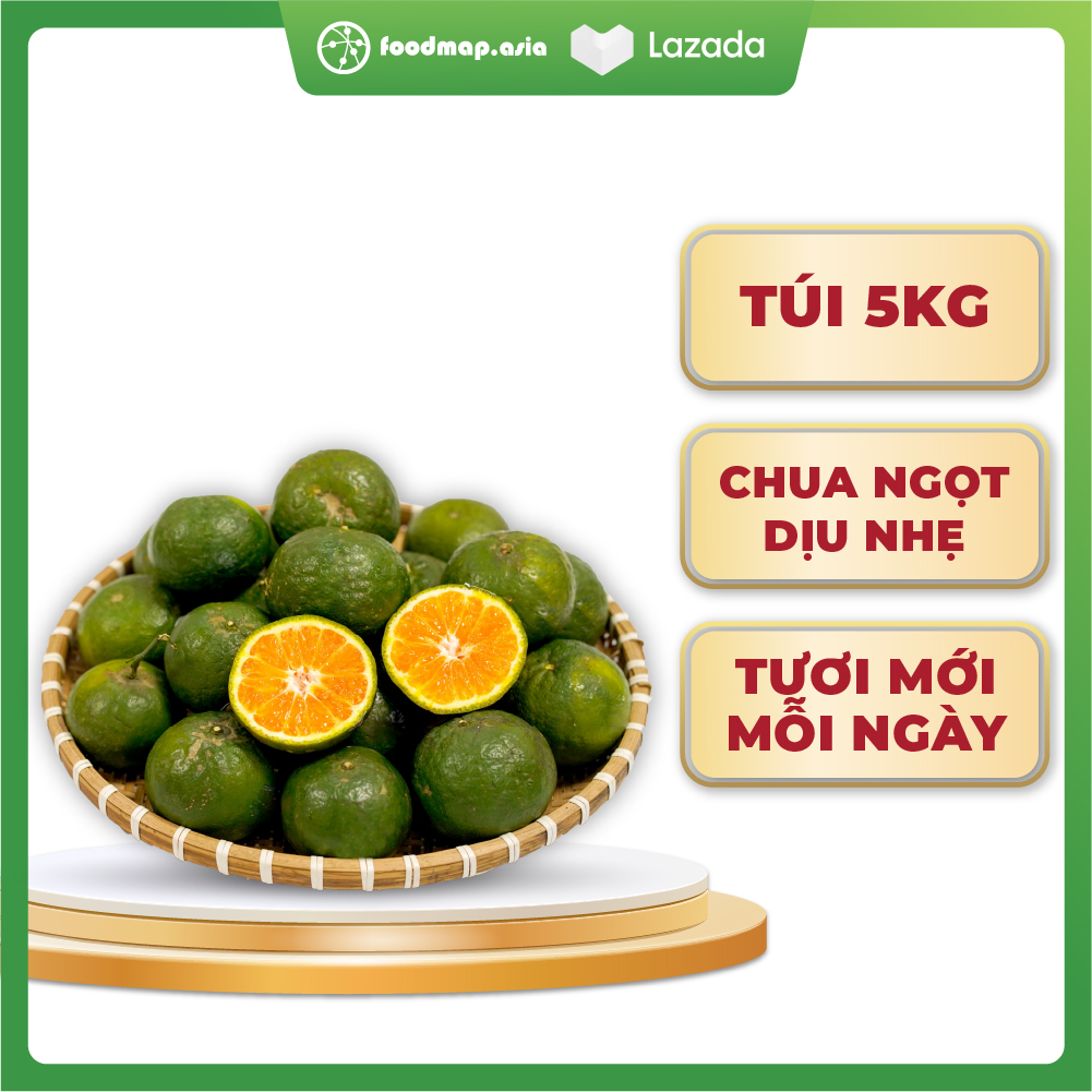 Cam Sành Vĩnh Long  Tươi Ngon - Cam Vắt Nước - Túi 1kg - Foodmap Fruits