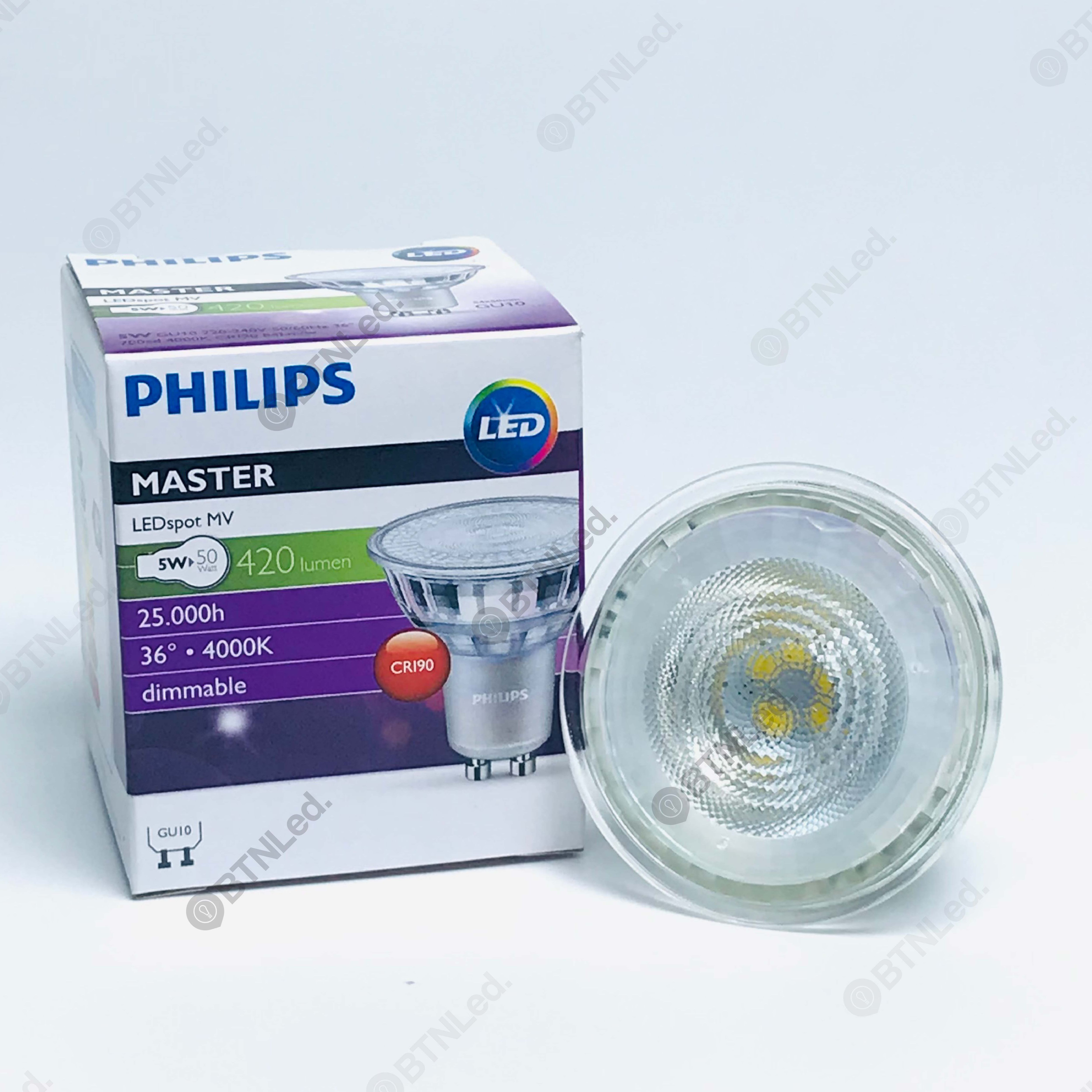 Đèn LED Philips Master LEDspot GU10 36D Dim (4.9W / 5W) - Hàng chính hãng