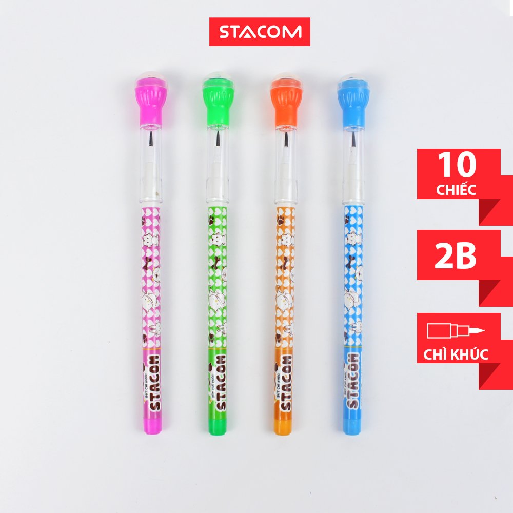 (Set 3 cây ) Bút chì khúc 2B Stacom PC201
