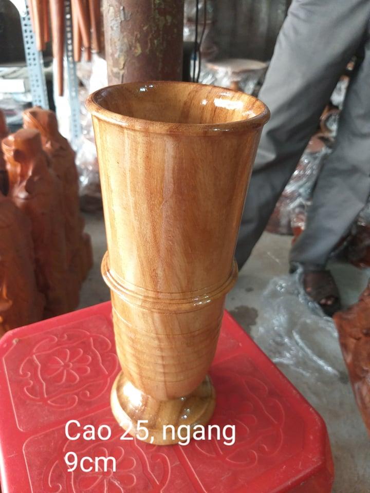 Ống đựng nhang gỗ gỏ cao 25cm